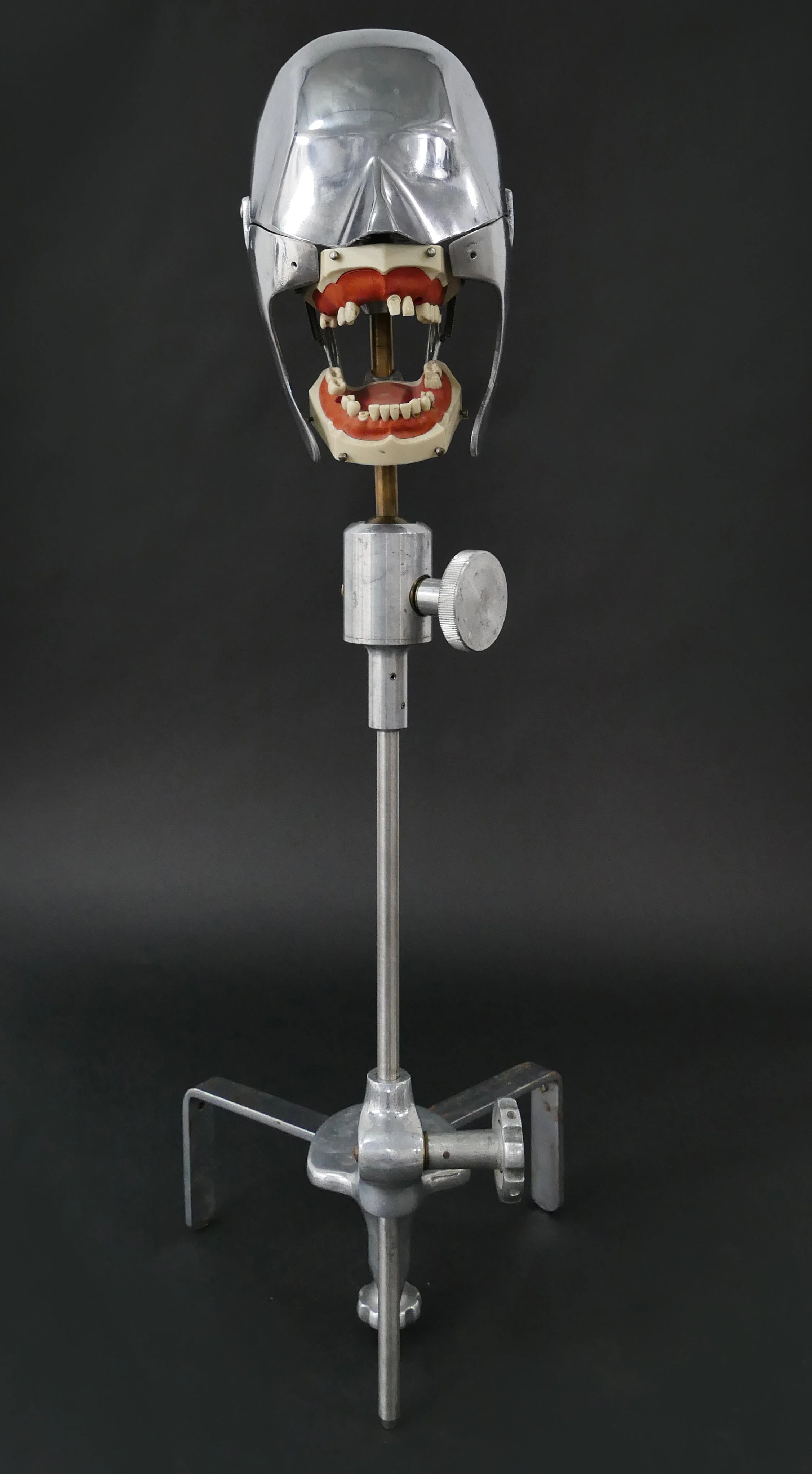 1950's Aluminum Dental Phantom with Articulating Stand — AGENT